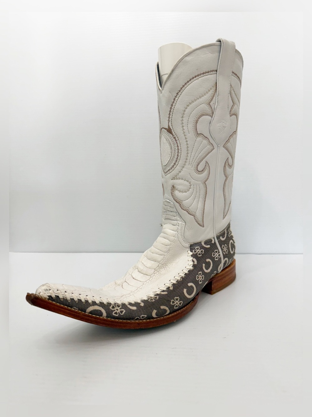 Los Altos Pointed Toe Cowboy Boots Genuine Ostrich Leather Men’s 8 EE